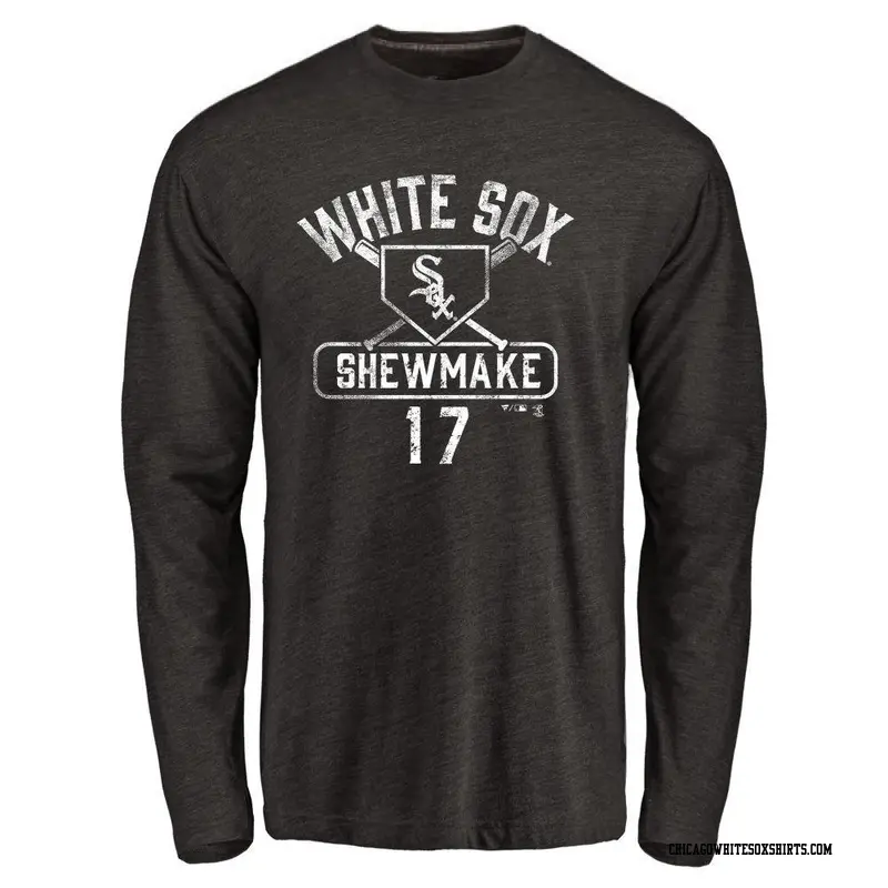 Men's Chicago White Sox ＃17 Braden Shewmake Black Base Runner Long Sleeve T-Shirt