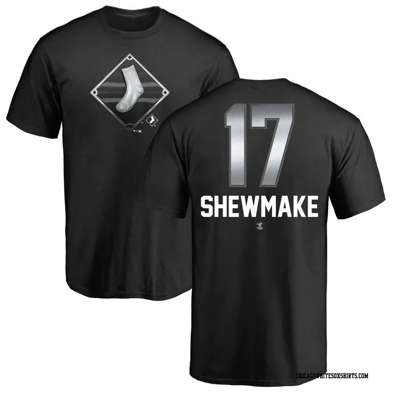 Men's Chicago White Sox ＃17 Braden Shewmake Black Midnight Mascot T-Shirt