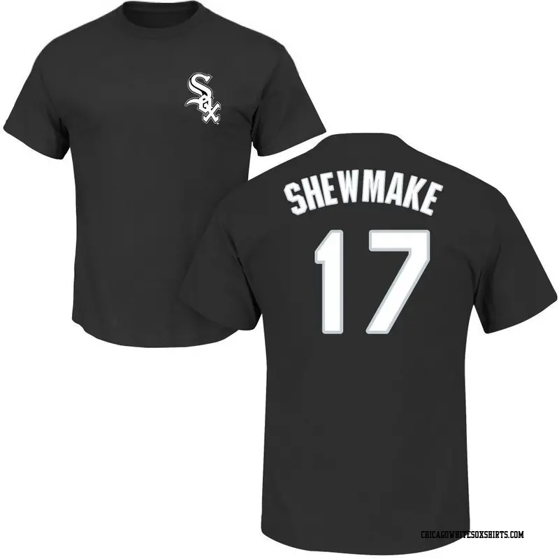 Men's Chicago White Sox ＃17 Braden Shewmake Black Roster Name & Number T-Shirt