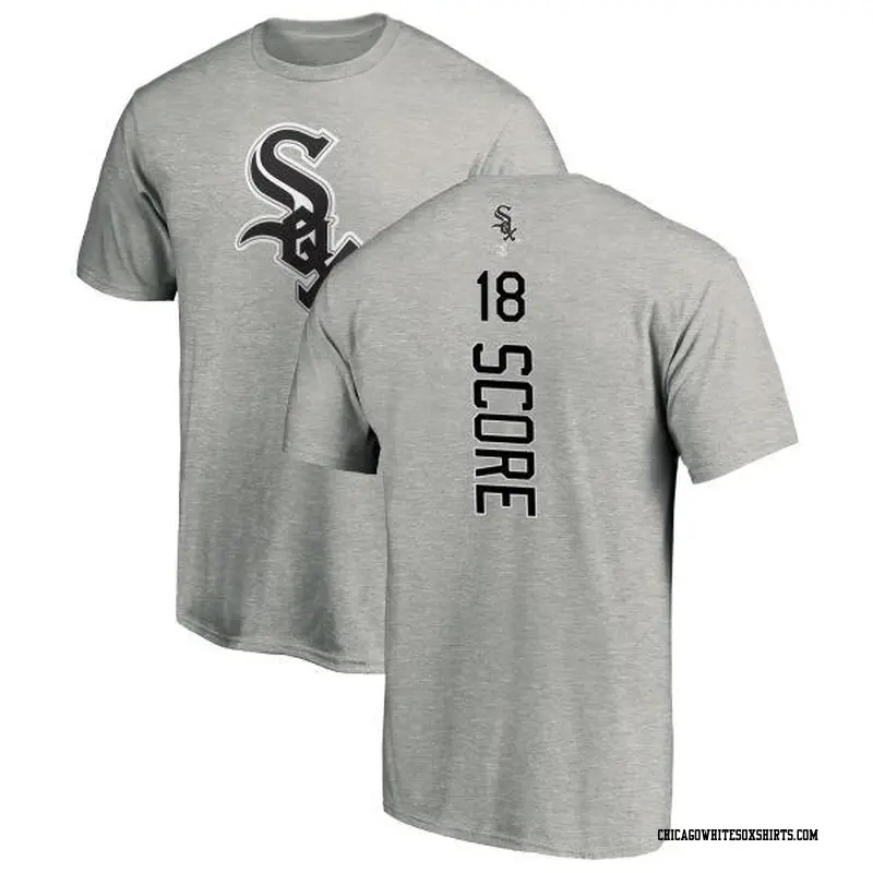 Men's Chicago White Sox ＃18 Herb Score Ash Backer T-Shirt