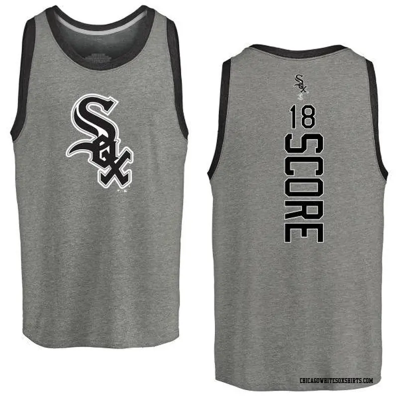 Men's Chicago White Sox ＃18 Herb Score Ash Branded Backer Tank Top