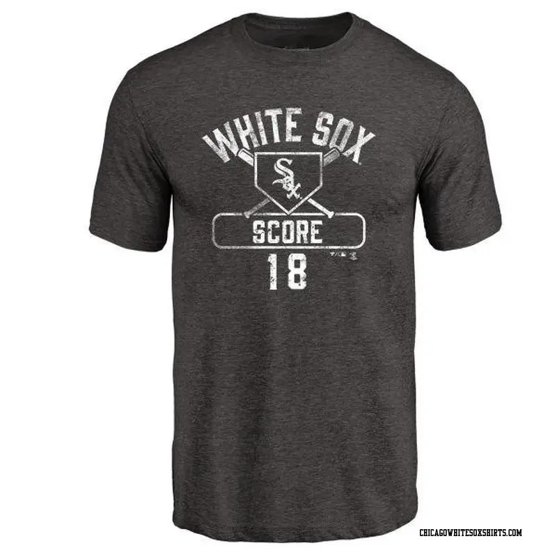 Men's Chicago White Sox ＃18 Herb Score Black Branded Base Runner T-Shirt