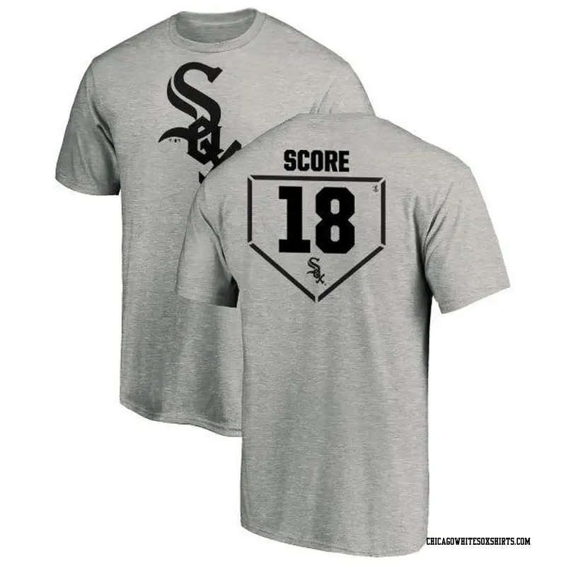 Men's Chicago White Sox ＃18 Herb Score Gray Branded RBI T-Shirt Heathered