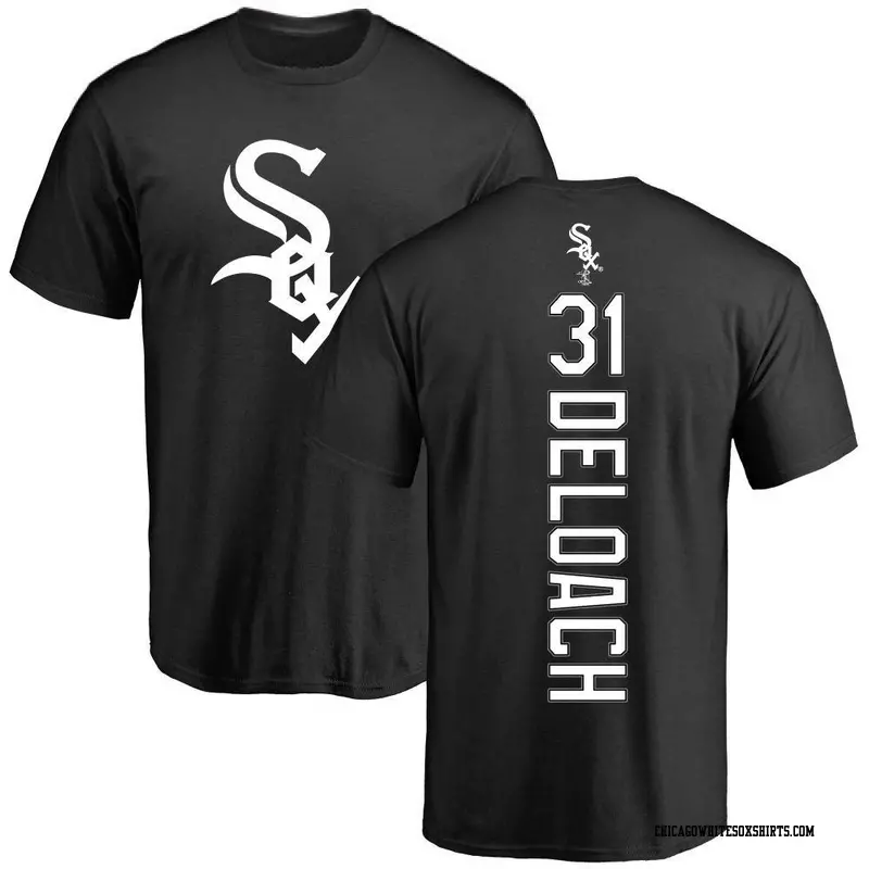 Men's Chicago White Sox ＃31 Zach DeLoach Black Backer T-Shirt