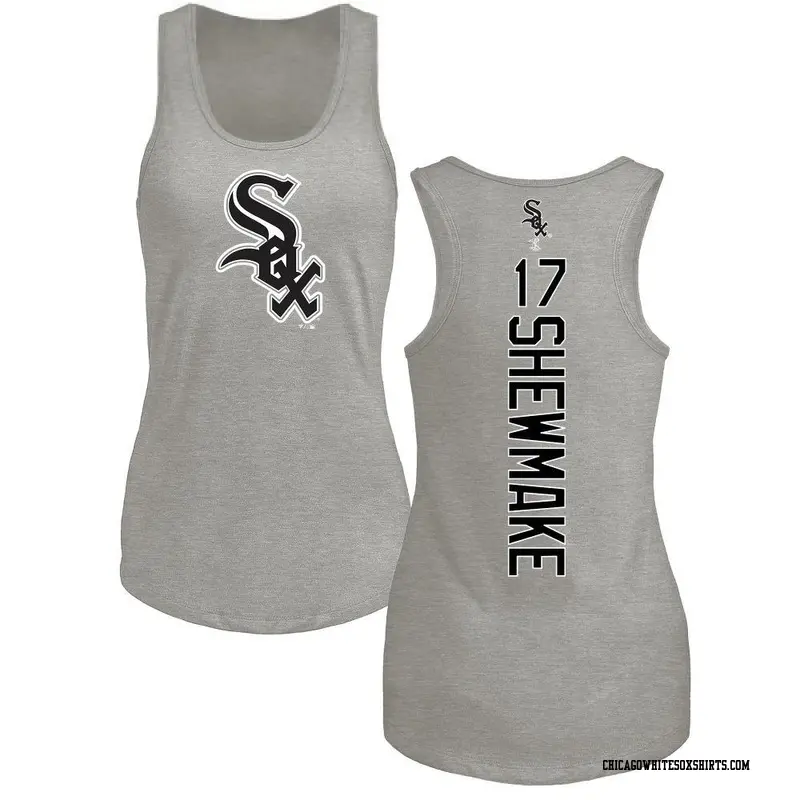 Women's Chicago White Sox ＃17 Braden Shewmake Ash Backer Tank Top