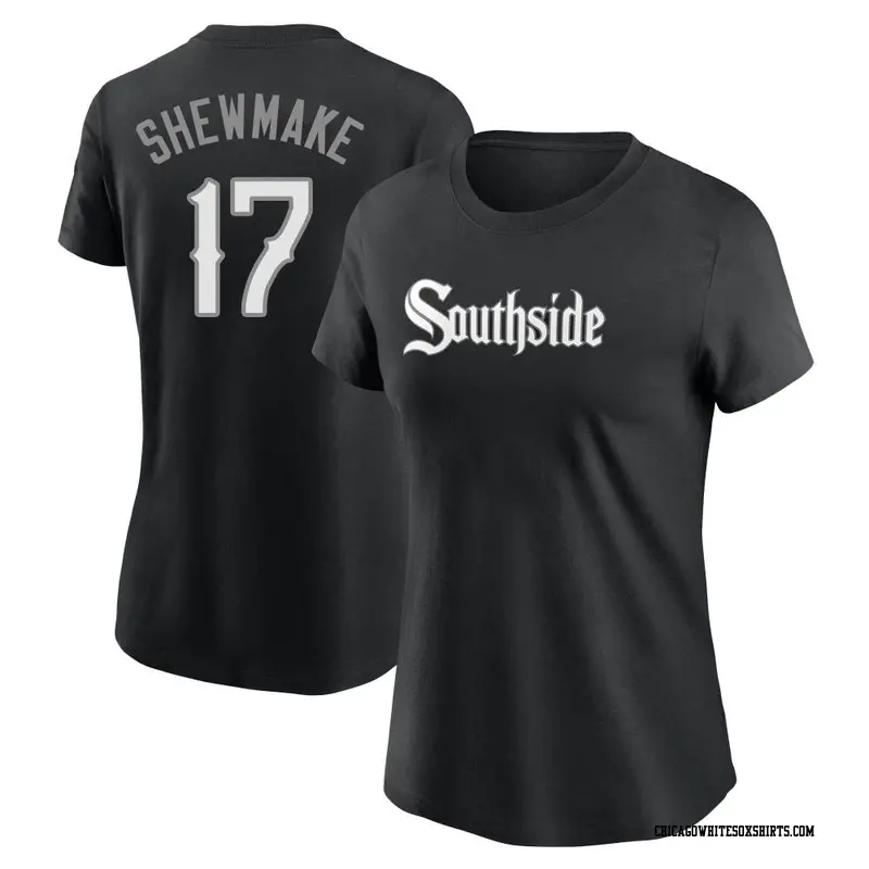 Women's Chicago White Sox ＃17 Braden Shewmake Black City Connect Name & Number T-Shirt