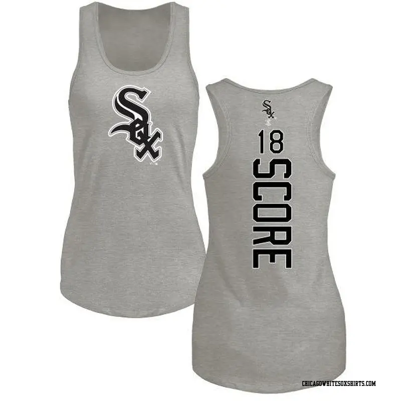 Women's Chicago White Sox ＃18 Herb Score Ash Branded Backer Tank Top