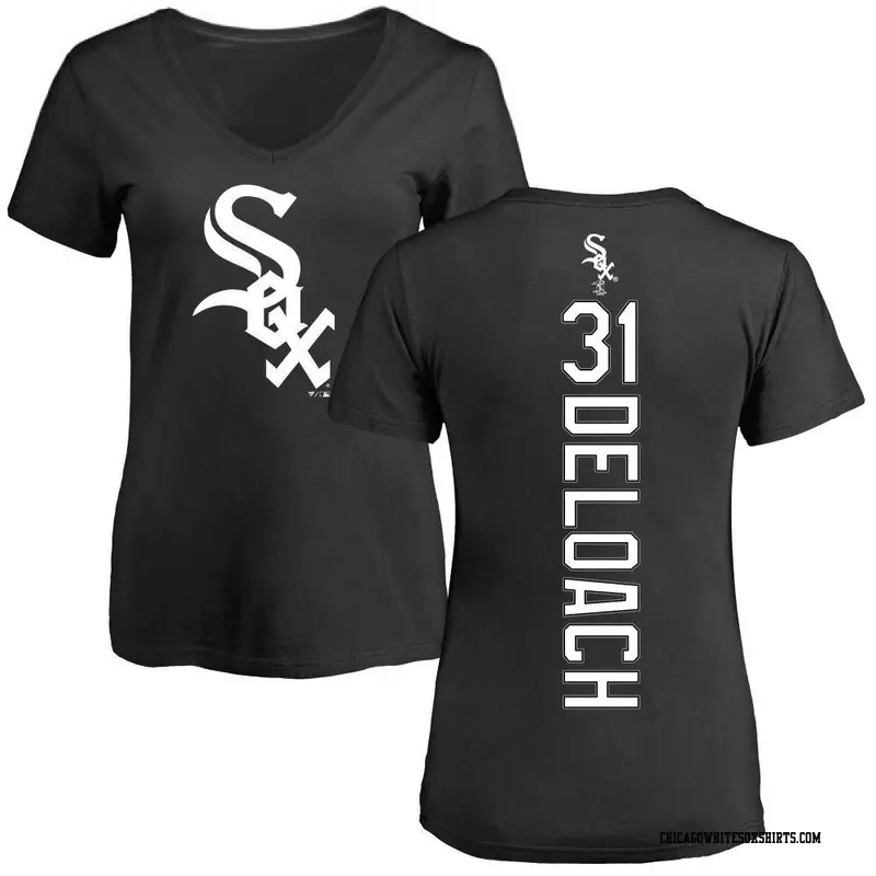 Women's Chicago White Sox ＃31 Zach DeLoach Black Backer Slim Fit T-Shirt